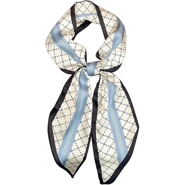 Giantree Satin Scarf for Women, Exquisite Printed Double Layer